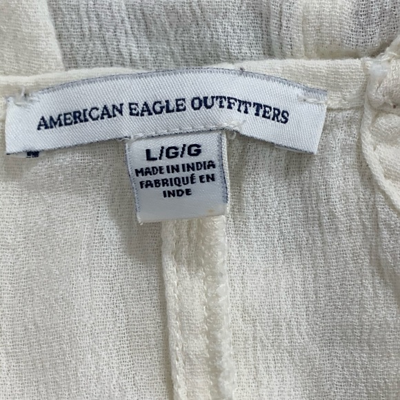 AEO Cream Tank Top Lace Front - Picture 3 of 5